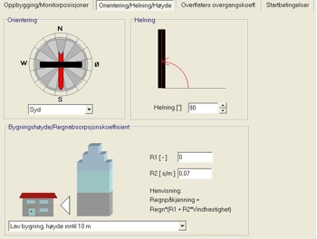 Valgmuligheter for
orientering av ytre overflate
